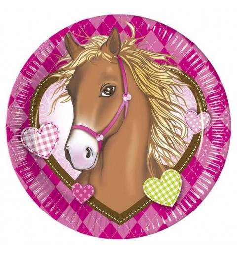 Kit n.65 cavalli cuore - addobbi compleanno per 8 bambini