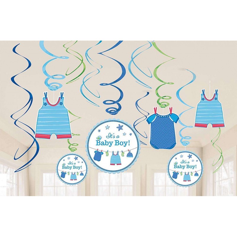 Festone baby shower celeste pendente - it's a boy