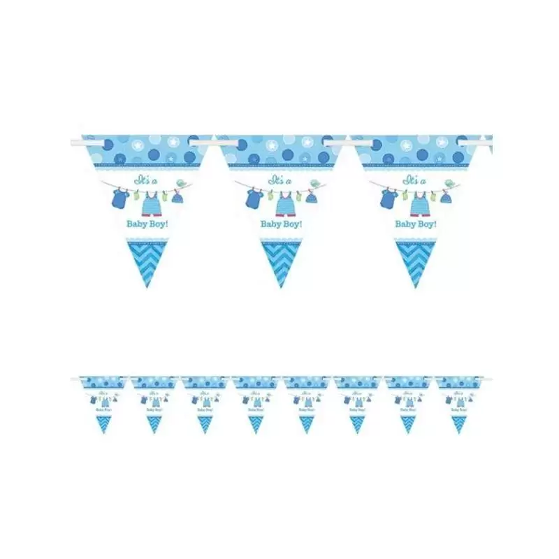 FESTONE BANDIERINE BABY SHOWER BOY CELESTE – BANDIERINE WITH LOVE