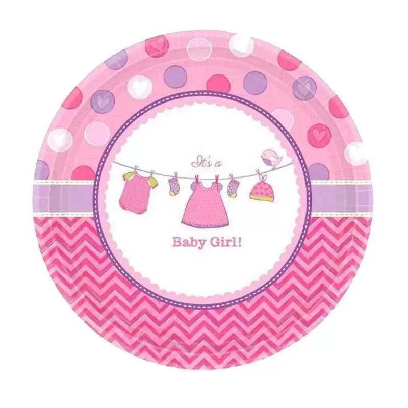 Kit n.13 baby shower girl rosa - accessori party pre nascita
