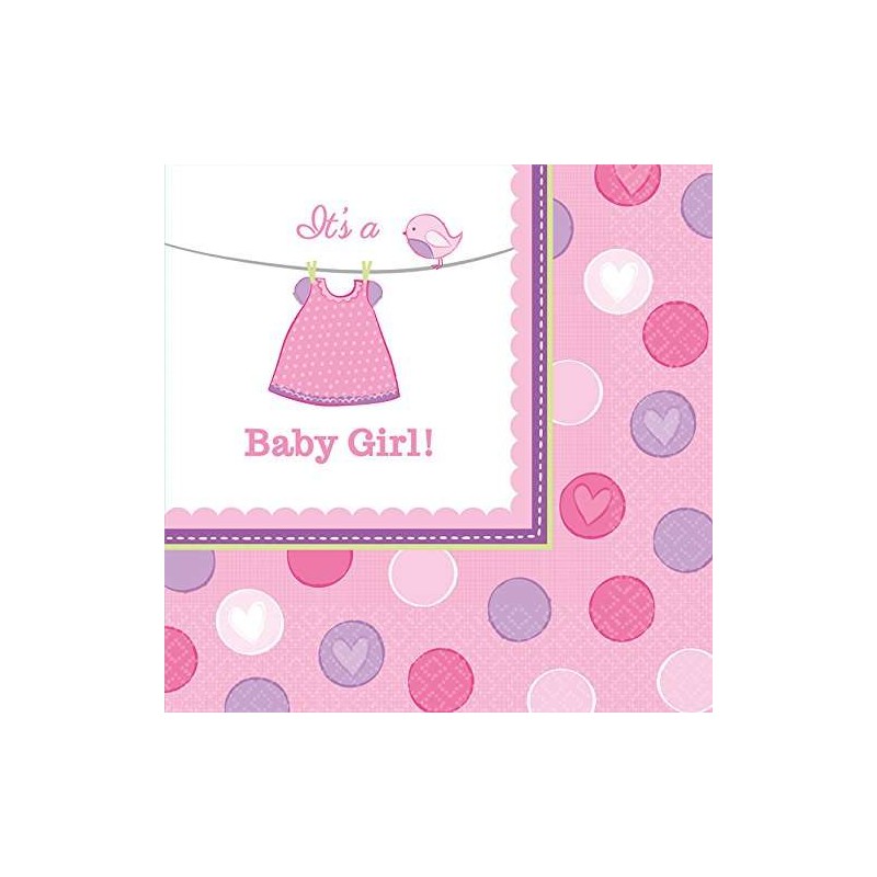 Kit n.46 baby shower girl rosa - accessori party pre nascita