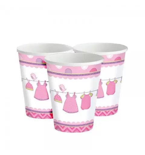 KIT N.6 BABY SHOWER GIRL ROSA – ACCESSORI PARTY PRE NASCITA