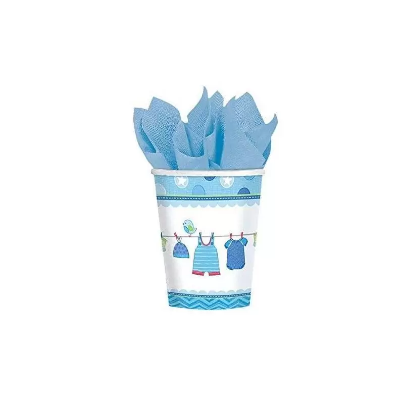 KIT N.49 BABY SHOWER CELESTE – ACCESSORI TAVOLA PER 8