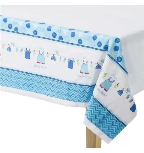 KIT N.49 BABY SHOWER CELESTE – ACCESSORI TAVOLA PER 8