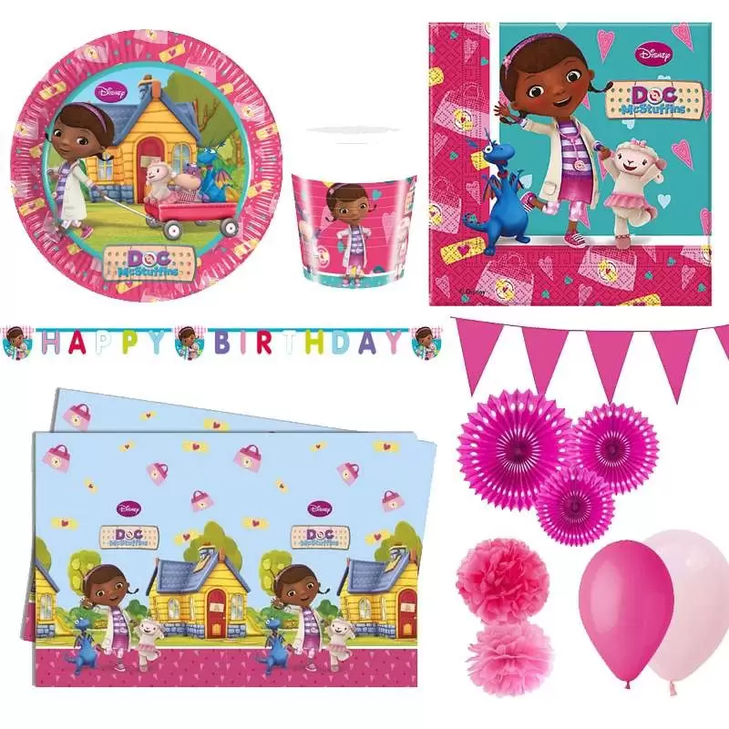 Kit n.62 dottoressa peluche - articoli tavola per 24 bambini