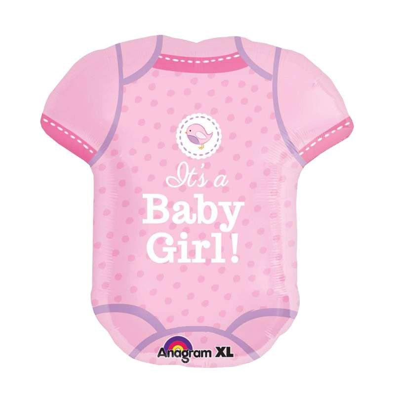 Palloncino supershape baby shower girl - body rosa
