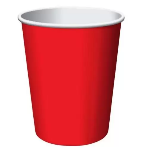 BICCHIERI ROSSI DI CARTA CLASSIC RED - ROUGE CLASSIQUE 8 PZ