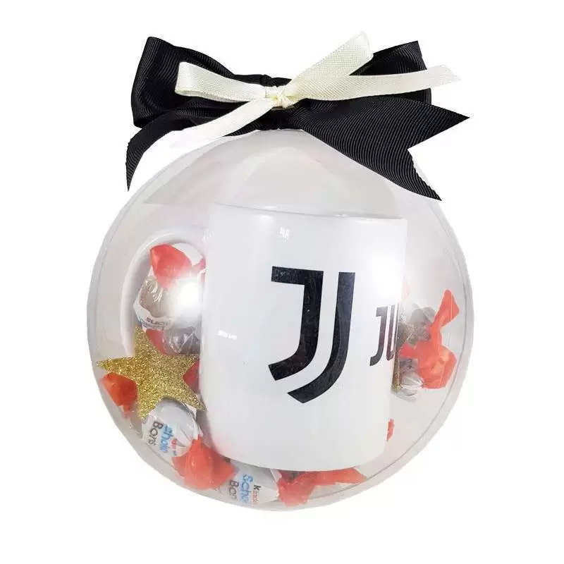 PALLINA NATALIZIA CON TAZZA DELLA TUA SQUADRA DEL CUORE E KINDER – NAPOLI INTER JUVE ROMA
