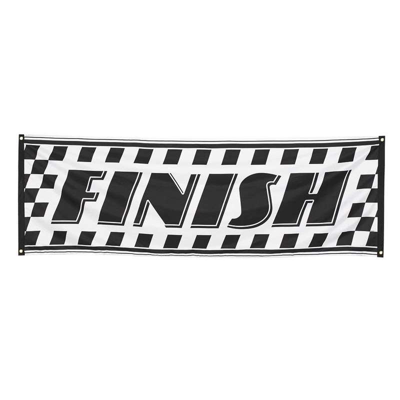 Banner finish - festone bianco nero a scacchi formula 1