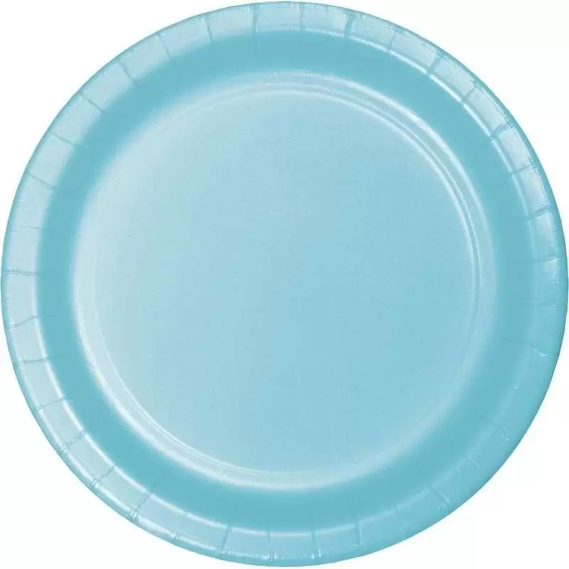 Piatti pastel blue celeste in carta - 8 pz