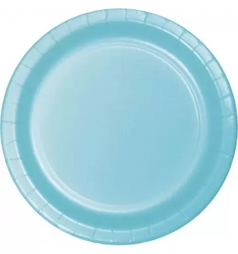 Piatti pastel blue celeste in carta - 8 pz