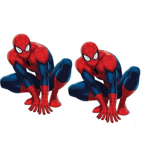 Figura decorativa Spiderman - mini sagoma uomo ragno 4 pz