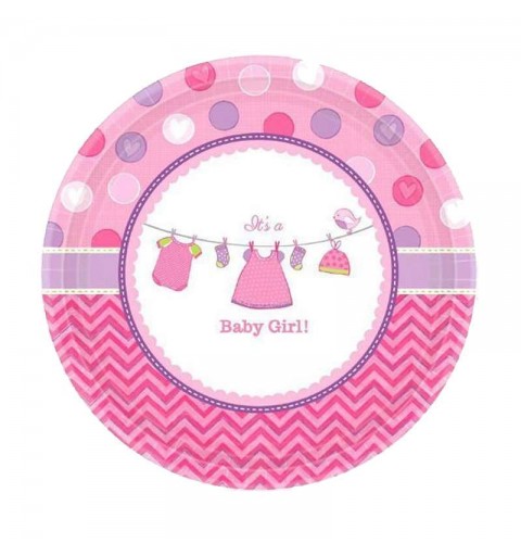 Kit n.62 baby shower girl rosa - accessori festa nascita