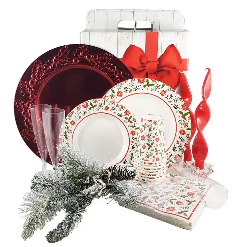 Coordinato tavola completo per Natale - con scatola