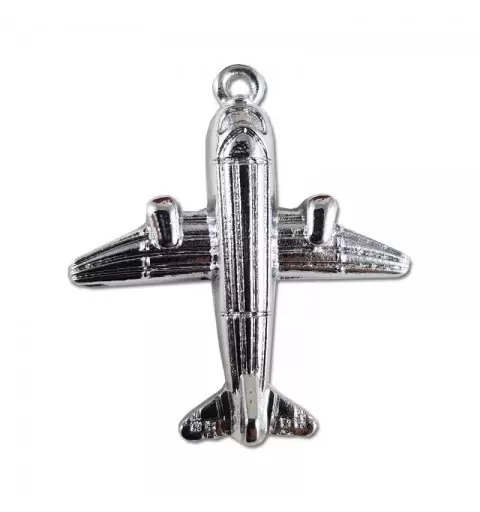 Ciondolo aereo silver - 10 pz