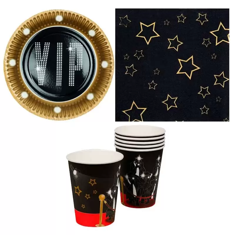Kit n.2 vip party - accessori festa per 12