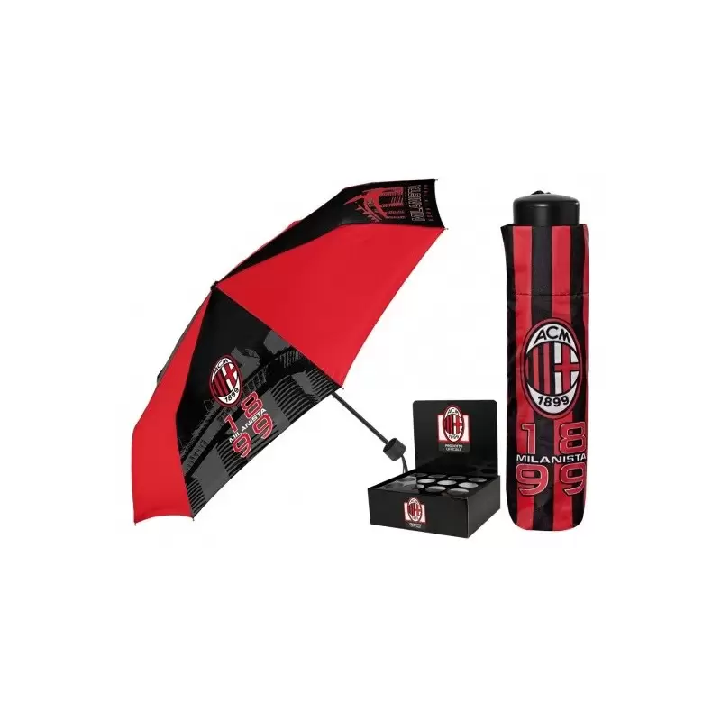 15080 MINI OMBRELLO UFFICIALE AC MILAN MILANISTA1899 PERLETTI