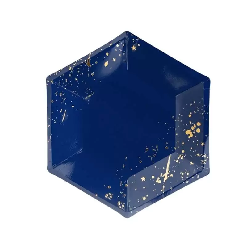 Kit n.42 happy new year blu e oro - set tavola per 12 persone