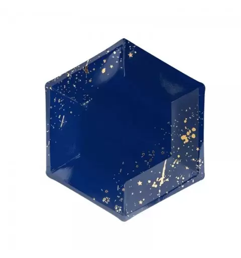 Kit n.42 happy new year blu e oro - set tavola per 12 persone