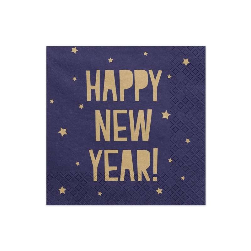 Kit n.42 happy new year blu e oro - set tavola per 12 persone