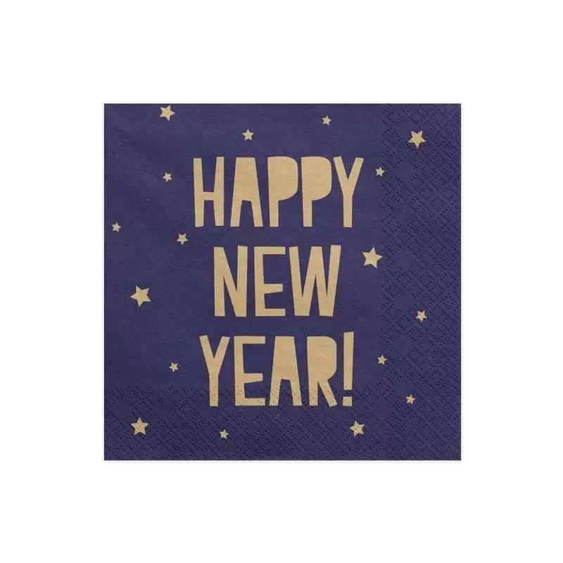 Kit n.42 happy new year blu e oro - set tavola per 12 persone