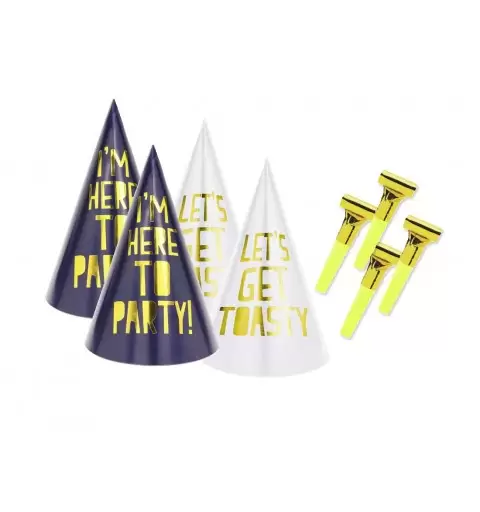 Cappellini e trombette happy new year - 30 pz