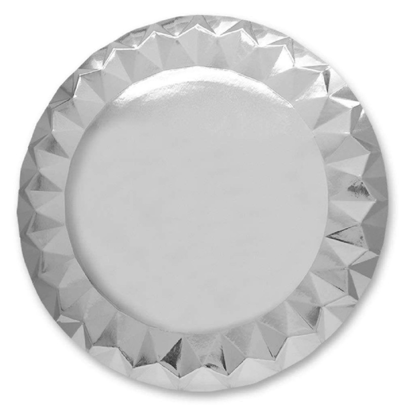 Sottopiatti diamant argento di carta - 10 pz