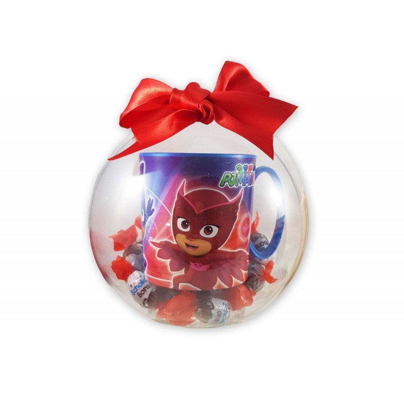 Pallina natalizia con tazza Super Pigiamini e Kinder Choco Bons KINDER CHOCO BONS