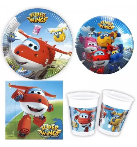 Kit n.47 Super Wings - coordinato tavola per 8