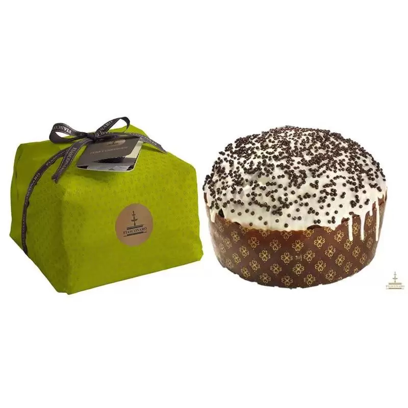Panettone artigianale pera e cioccolato - incartato a mano