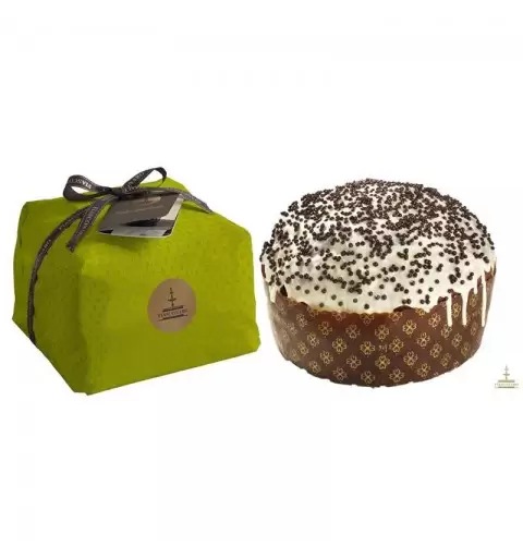 Panettone artigianale pera e cioccolato - incartato a mano