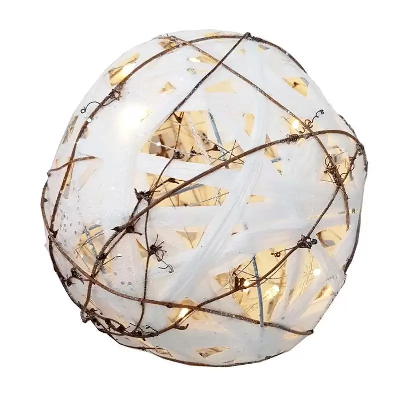 Luce led a batteria a forma di palla - ferro e carta