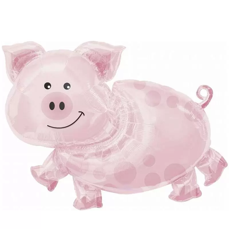 Supershape maialino rosa . palloncino da 89x64 cm