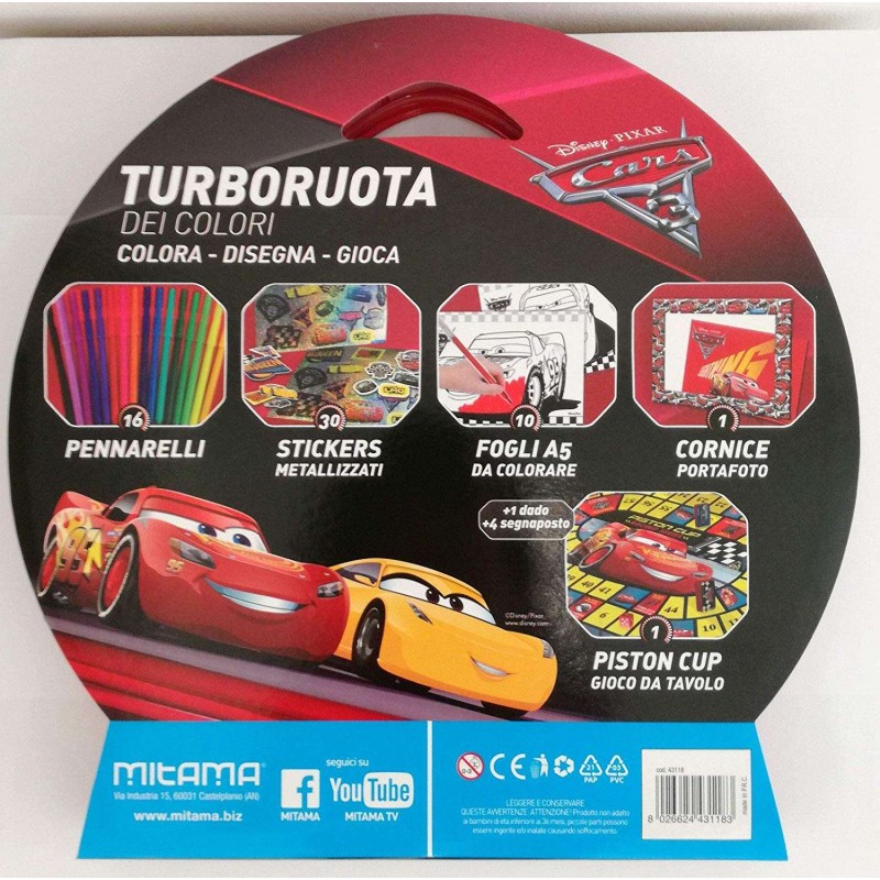 Turbo ruota dei colori Cars - mega ruota dei colori Saetta Mc Queen