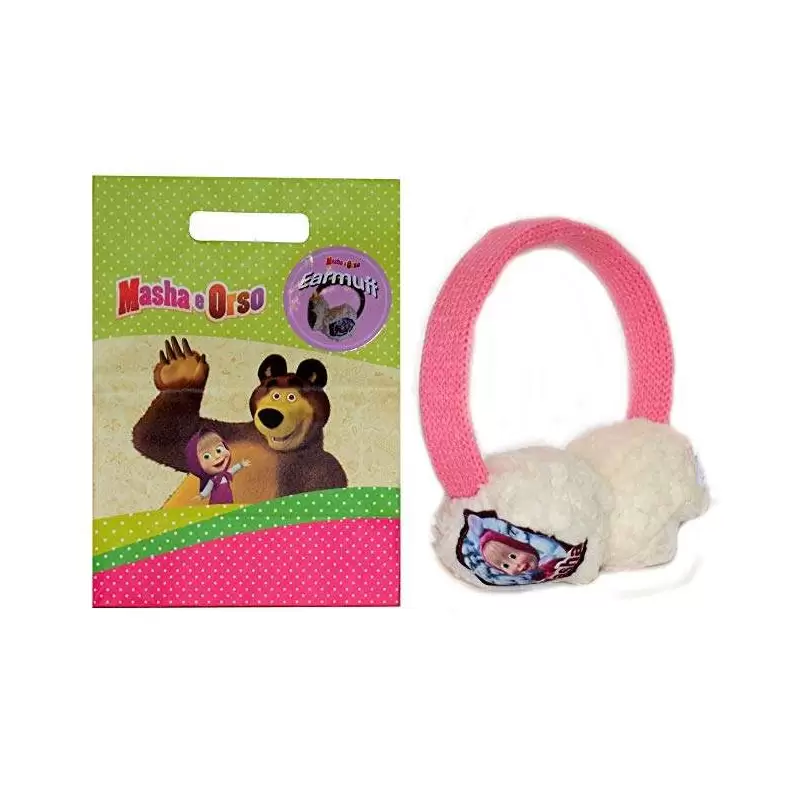 Paraorecchie Masha e Orso - cuffia con peluche