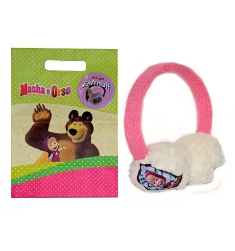 Paraorecchie Masha e Orso - cuffia con peluche