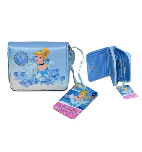 Portafoglio Cenerentola con zip e tasche porta tessere