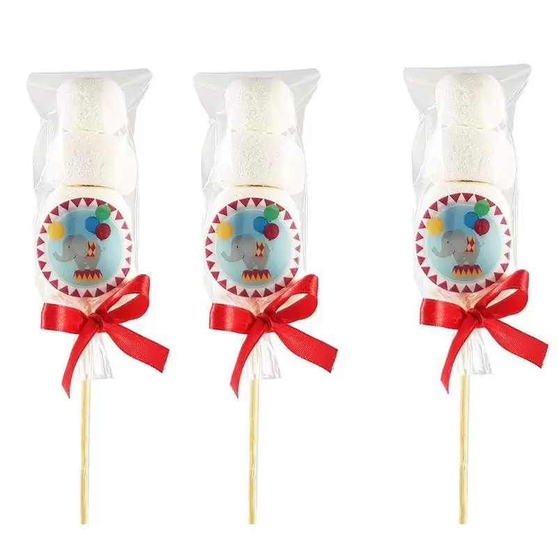 Spiedini marshmallow circo fai da te