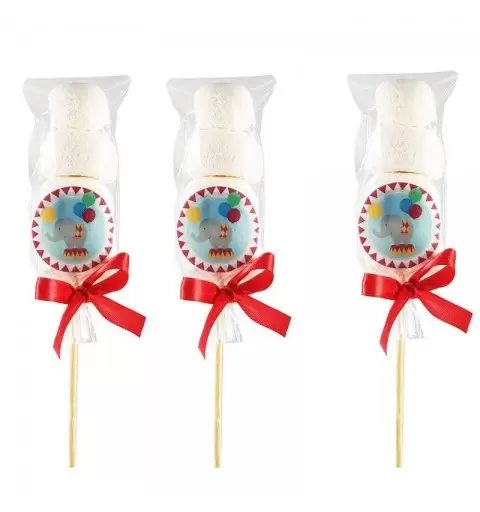 Spiedini marshmallow circo fai da te