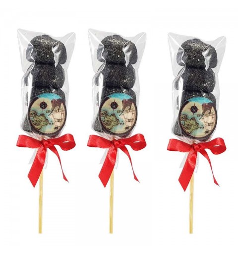 Spiedini marshmallow pirati fai da te