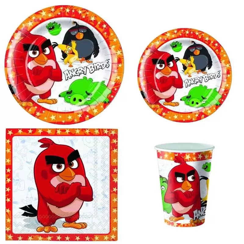 Kit n.47 Angry Birds - coordinato tavola per 8