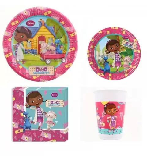 Kit n.47 Dottoressa Peluche - set festa a tema Dotty per 8