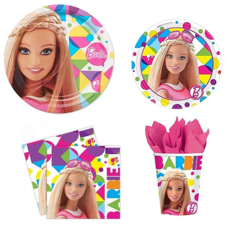  Kit n.47 Barbie - accessori festa per 8 bambine