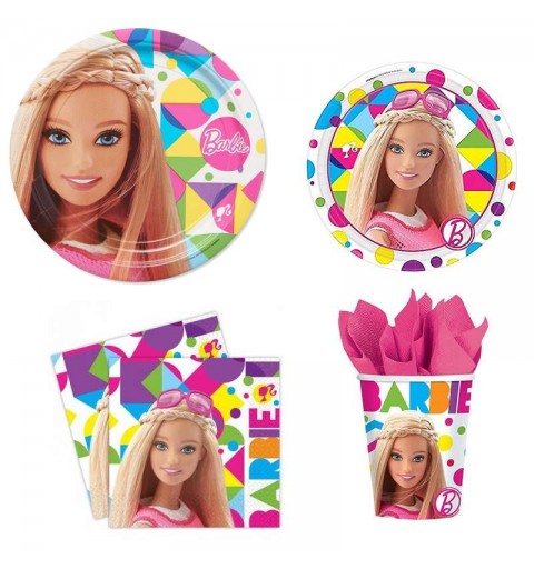 Kit n.47 Barbie - accessori festa per 8 bambine