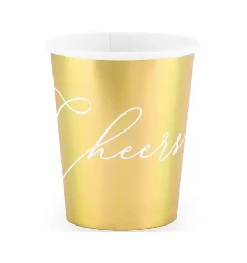 Bicchieri cheers oro - 6 pz