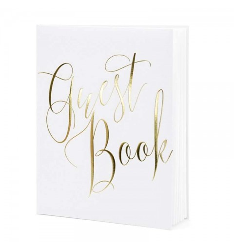 Guestbook bianco scritta dorata - libro per le dediche
