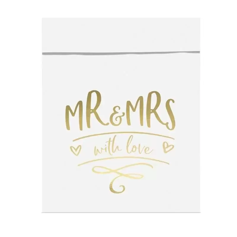 Bustine di carta Mr & Mrs - 18 pz