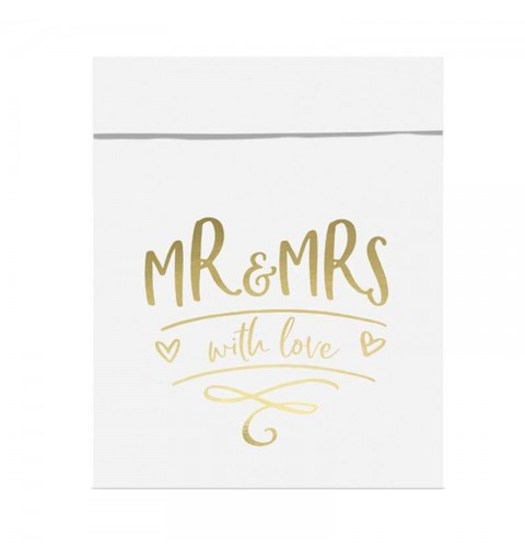 Bustine di carta Mr & Mrs - 18 pz