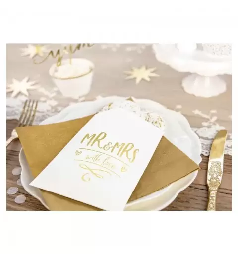 Bustine di carta Mr & Mrs - 18 pz
