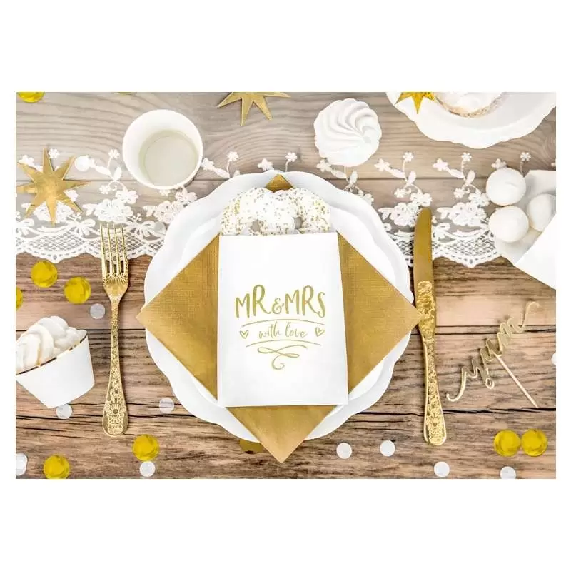 Bustine di carta Mr & Mrs - 18 pz